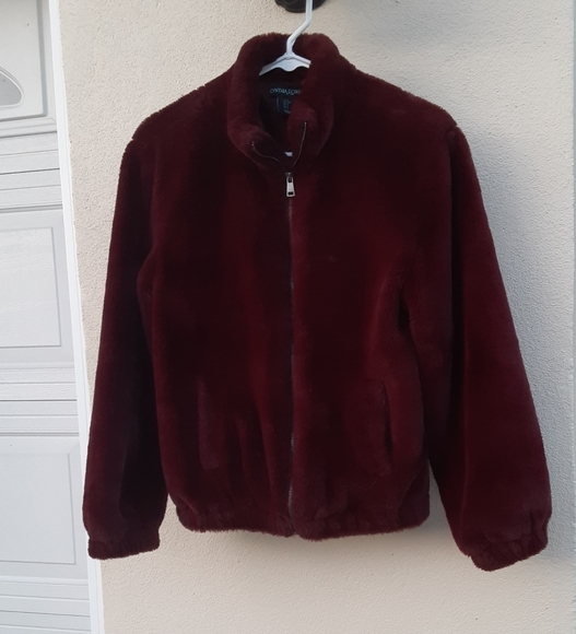Cynthia Rowley Plush Bomber Jacket S - Picture 6 of 6